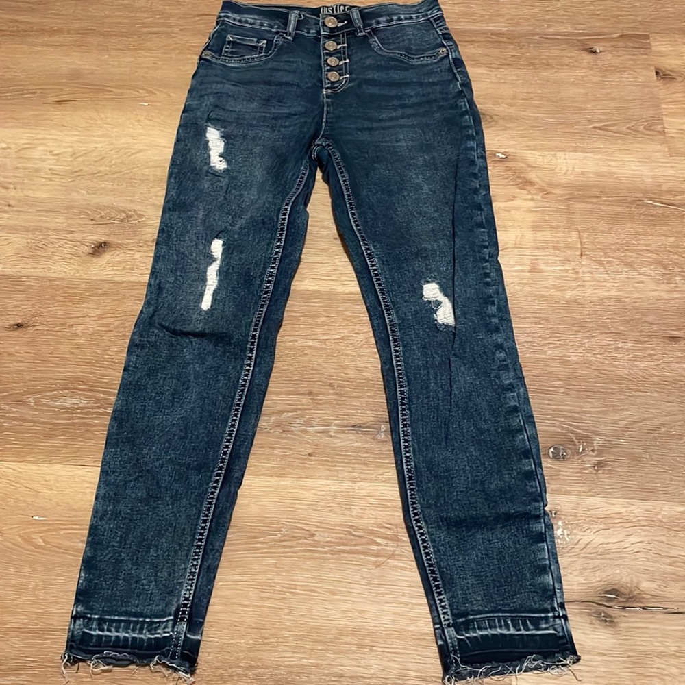 JUSTICE girls high rise skinny jeans